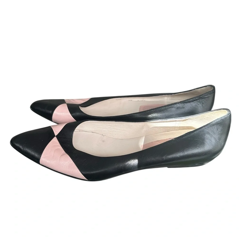 Marc Jacobs Black and Pink Women's Flats womens size 8 VINTAGE Y2K‎ - Picture 3 of 6